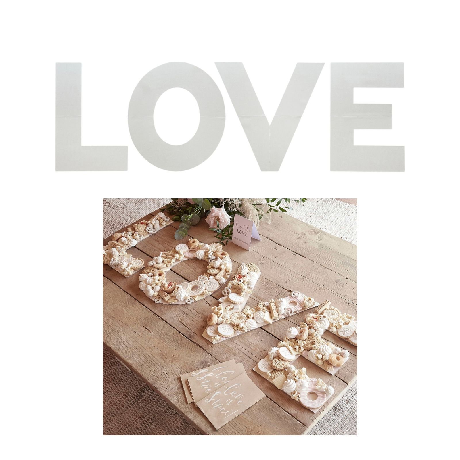 Ginger Ray Botanical Wedding Love Grazing Board Kit
