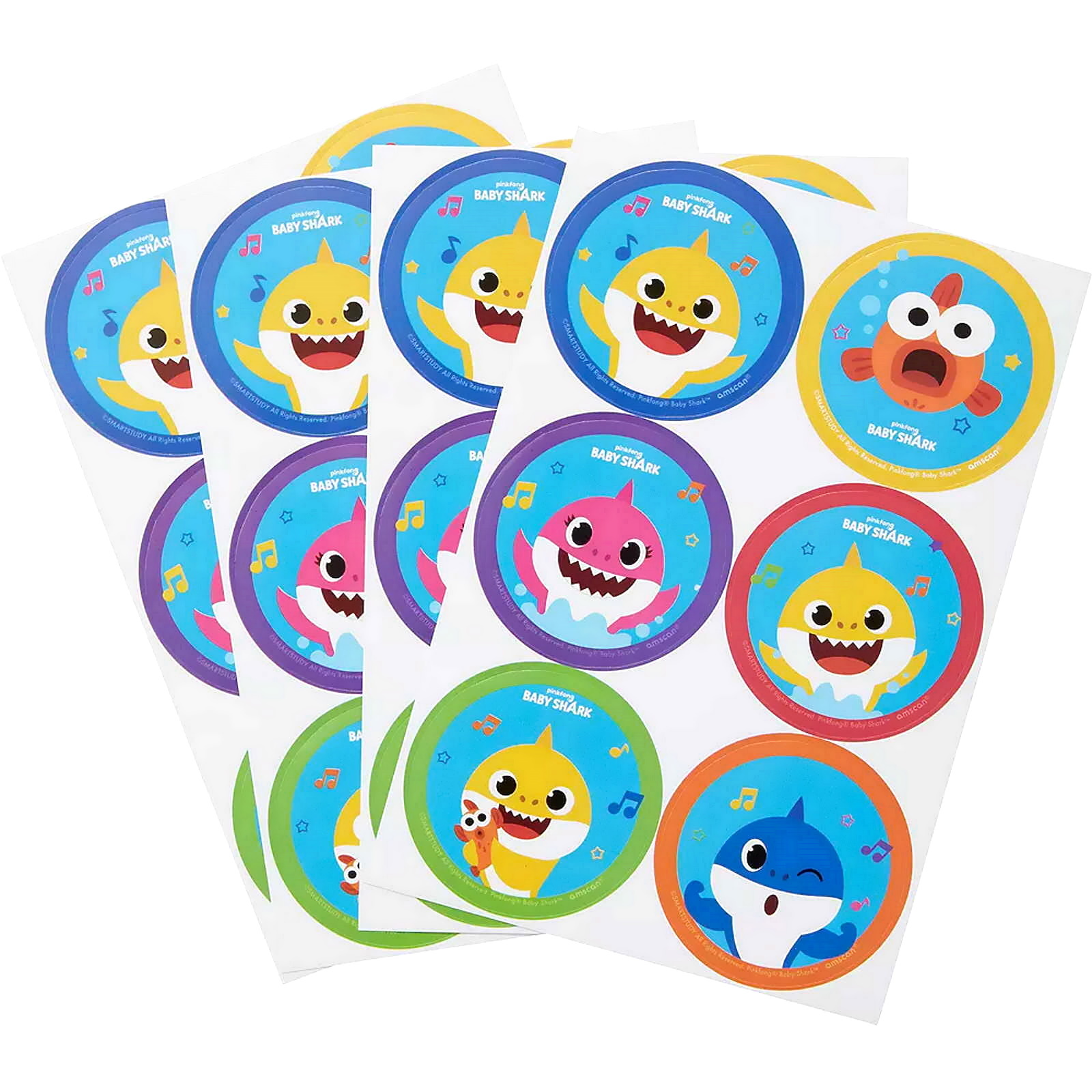 Baby Shark Stickers (4 Sheets)