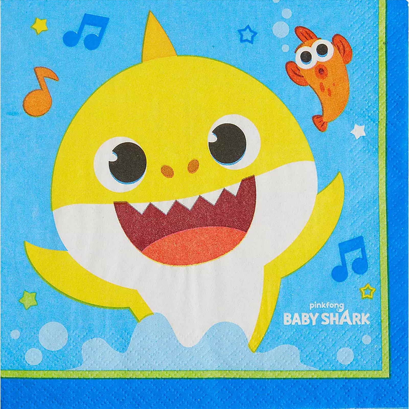 Baby Shark Large Paper Napkins / Serviettes (Pack of 16)
