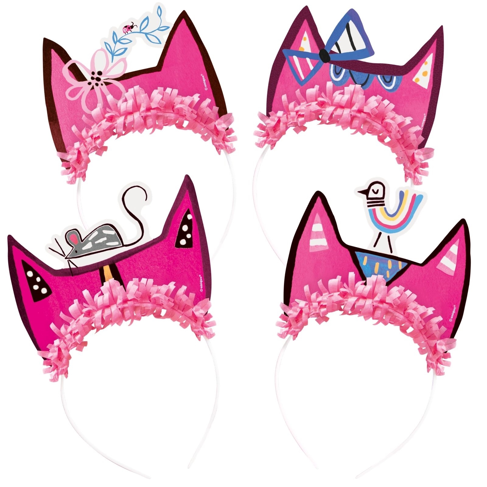 Pink Cat Headbands (Pack of 4) 