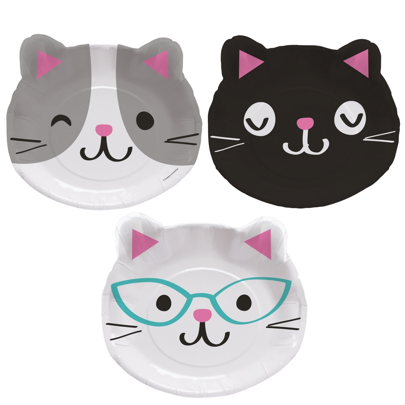 Purr-fect Party Large Paper Plates (Pack of 8)