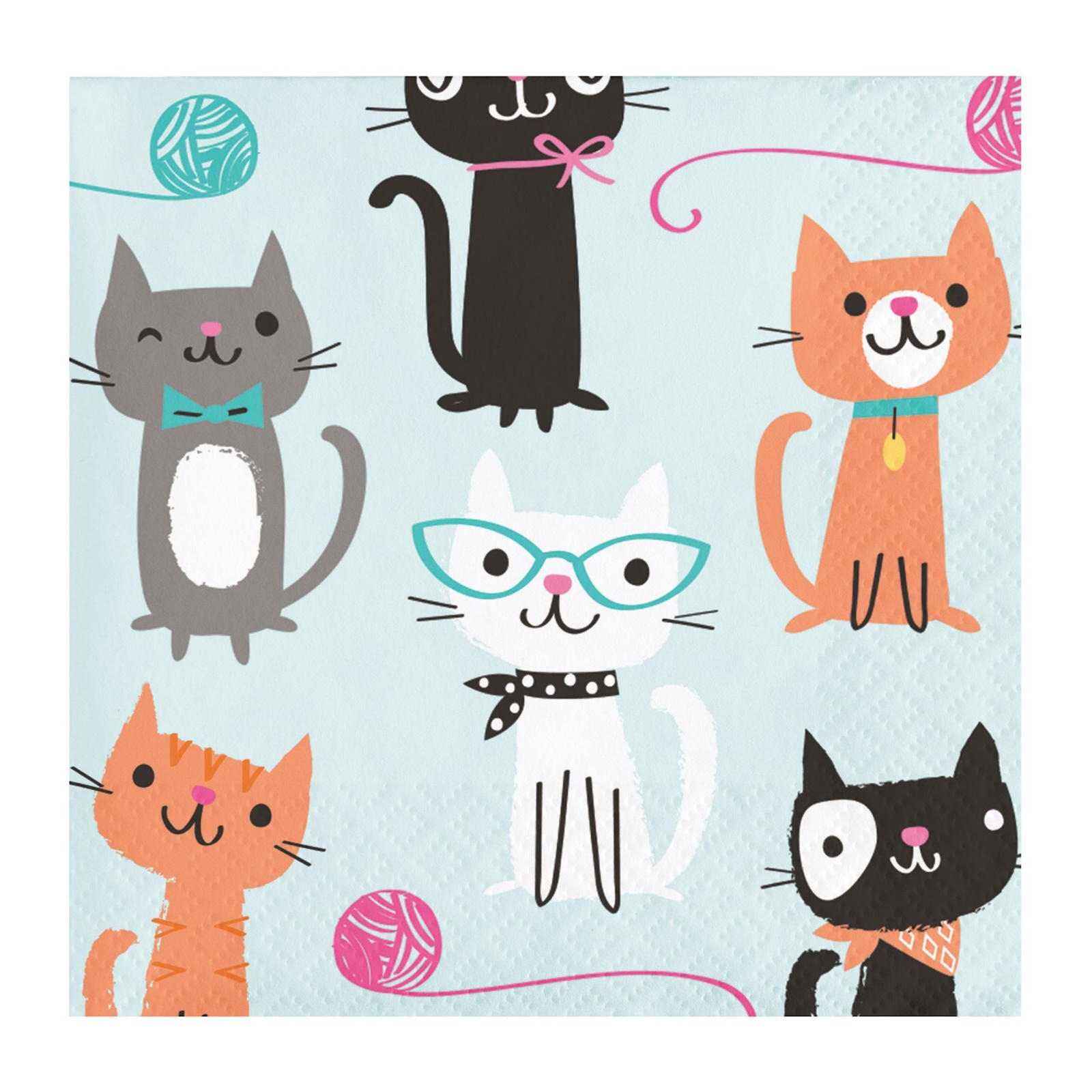 Purr-fect Party Small Napkins / Serviettes (Pack of 16)