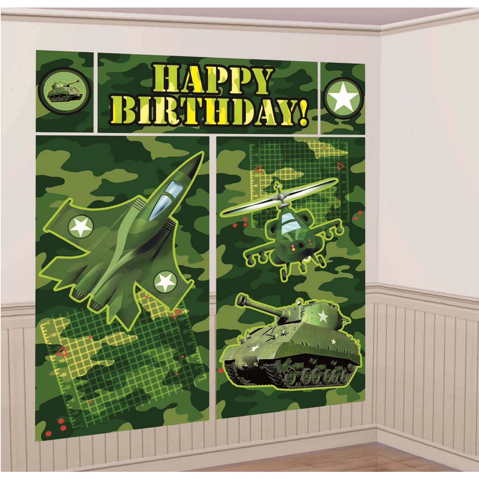 Camouflage Scene Setter Wall Decorations