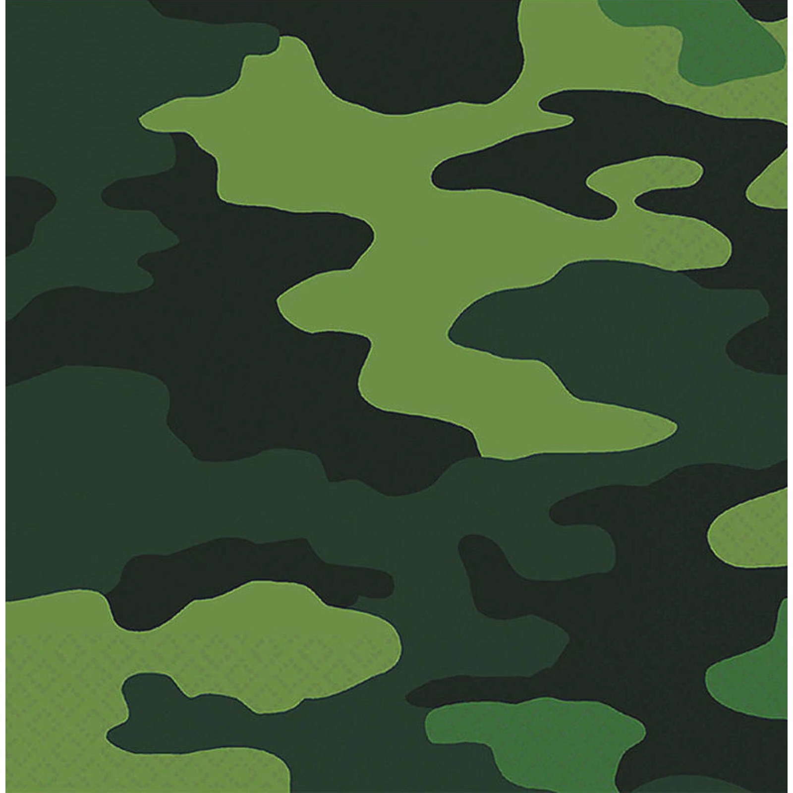 Camouflage Large Napkins / Serviettes (Pack of 16)