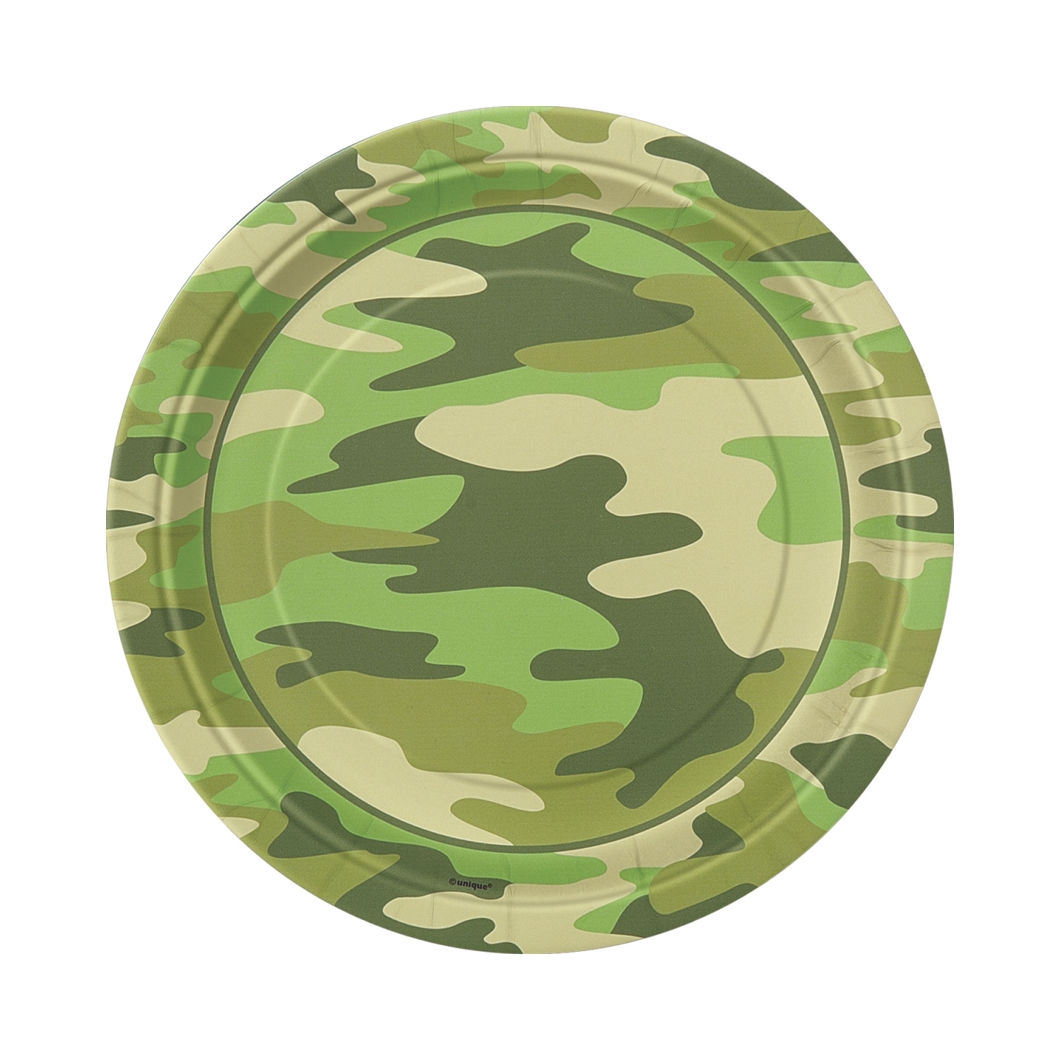 Camouflage Small Paper Plates (Pack of 8)