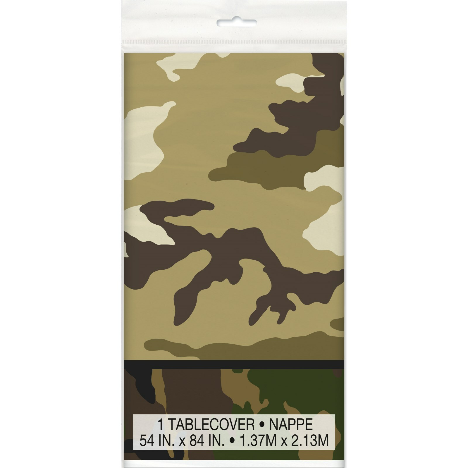 Military Camo Plastic Tablecloth
