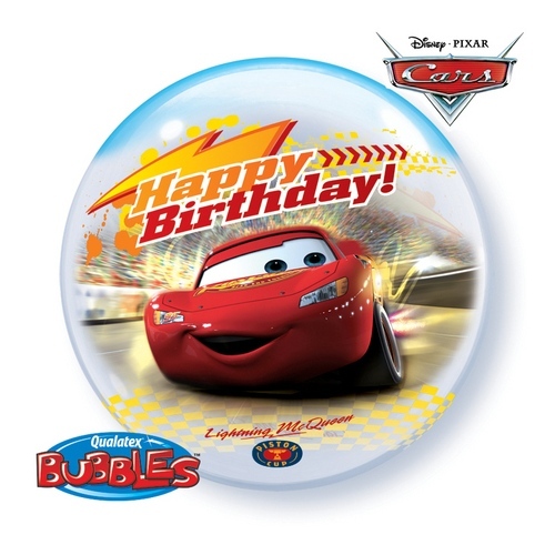 Cars Happy Birthday Bubble Balloon