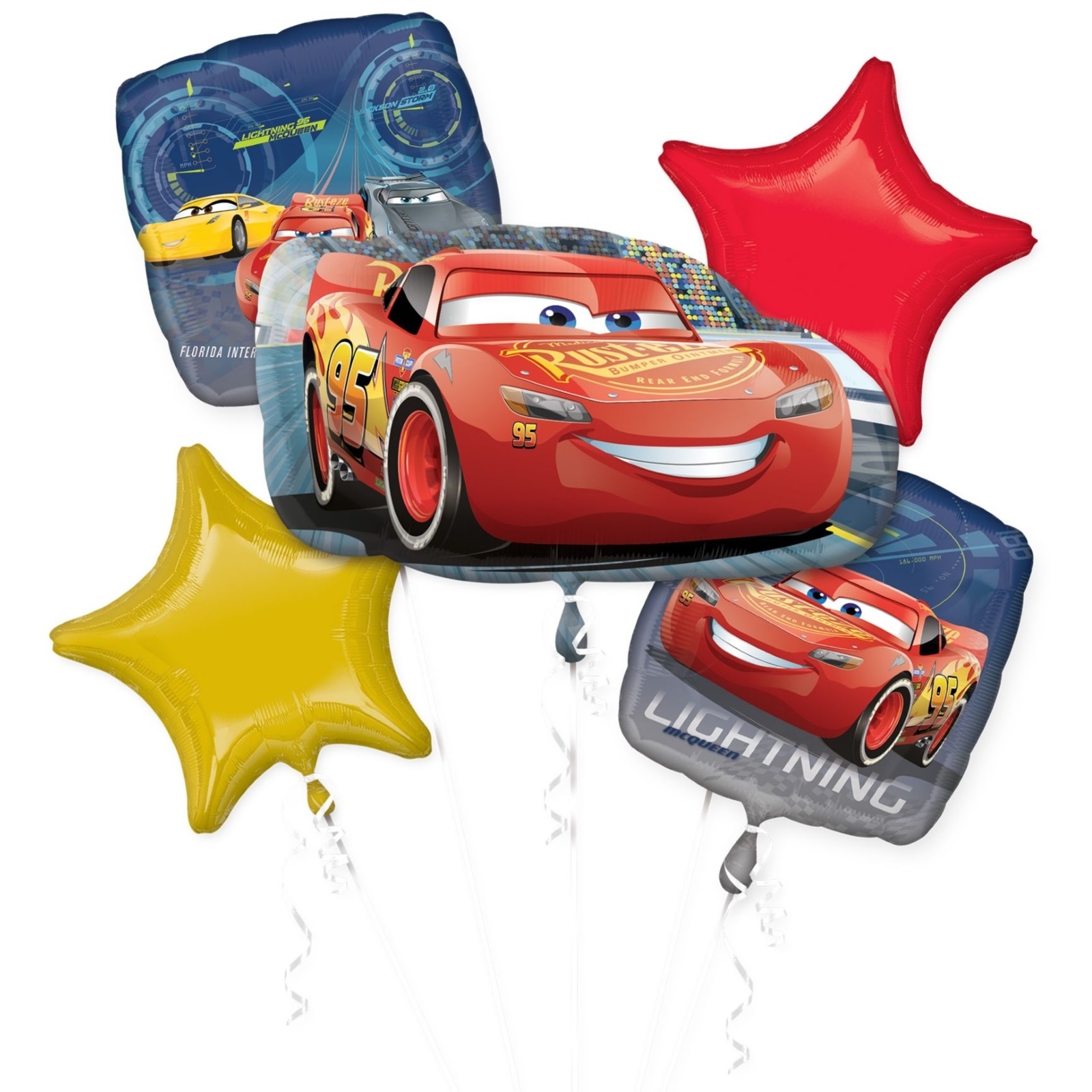 Cars Lightning McQueen Helium Balloon Bouquet