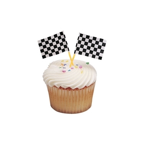 Chequered Flag Cupcake Picks (Pack of 50)