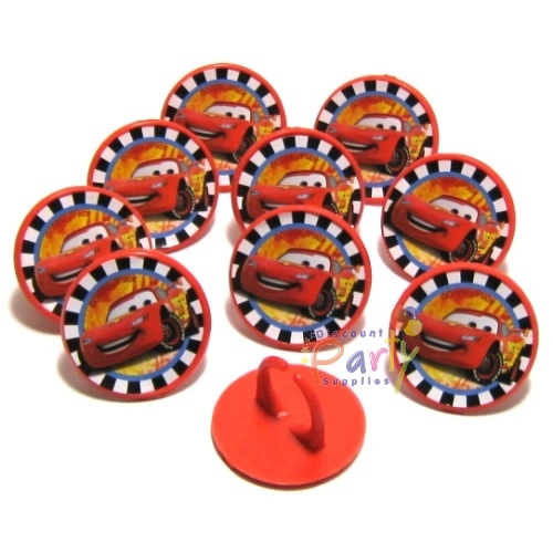 Cars Cupcake Rings (Pack of 10)