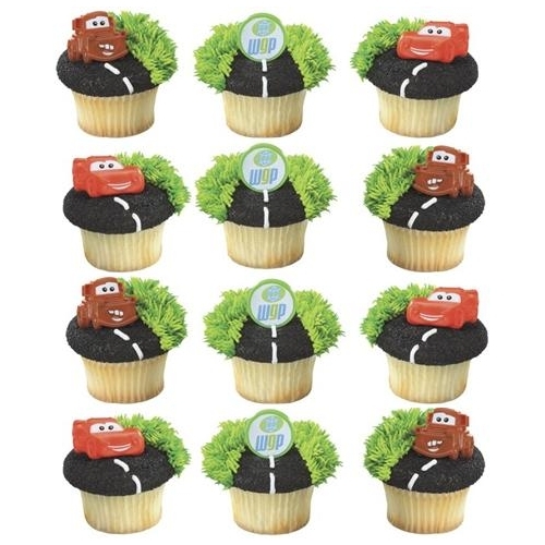 Cars Cupcake Rings (Pack of 12)