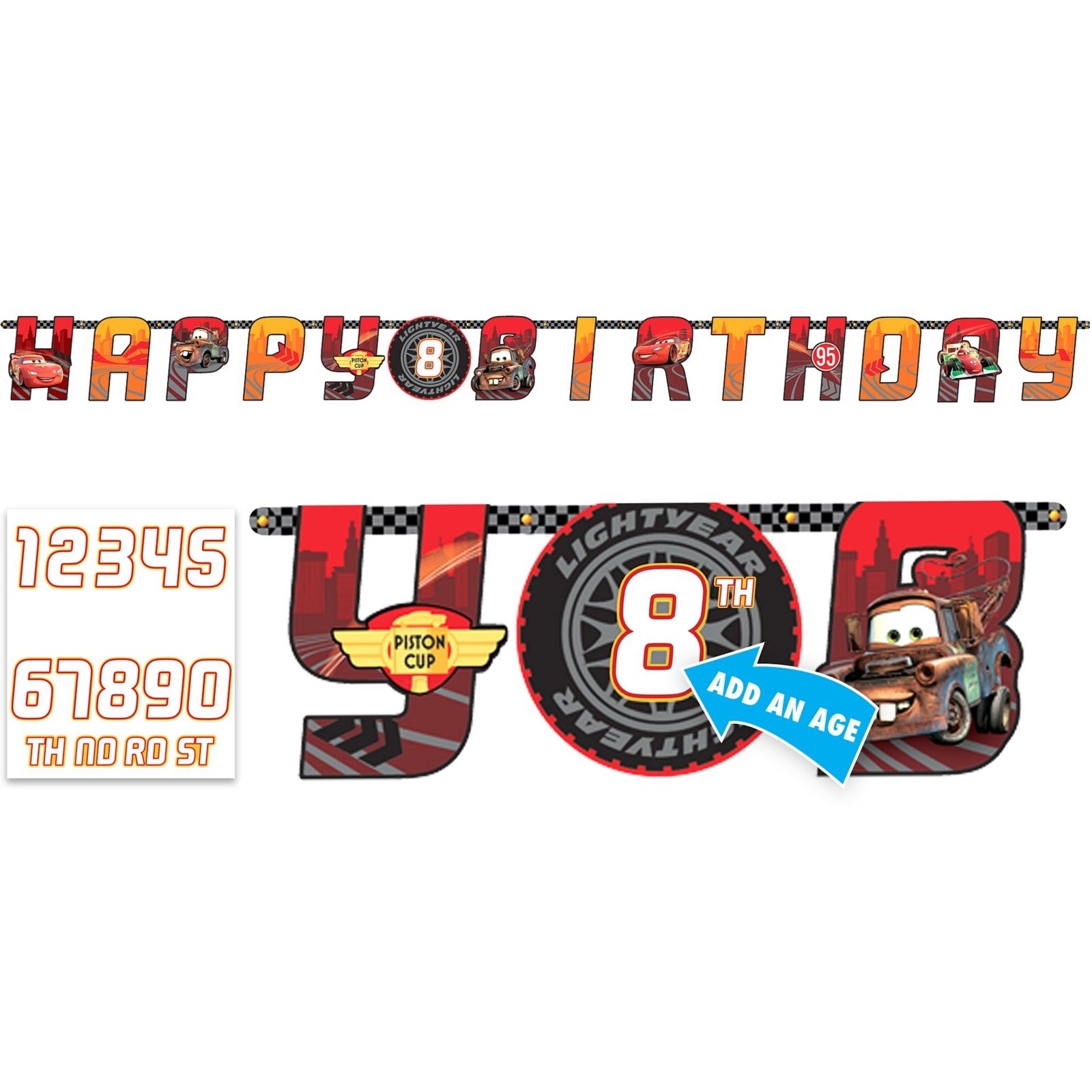 Cars Jumbo Add an Age Banner Kit