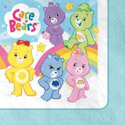Care Bears Small Napkins / Serviettes (Pack of 16)