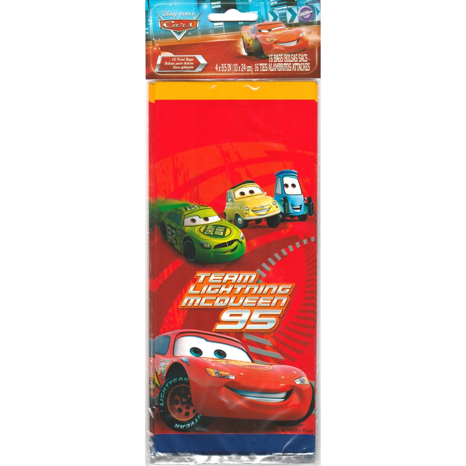 Cars Cellophane Treat Bags (Pack of 16)