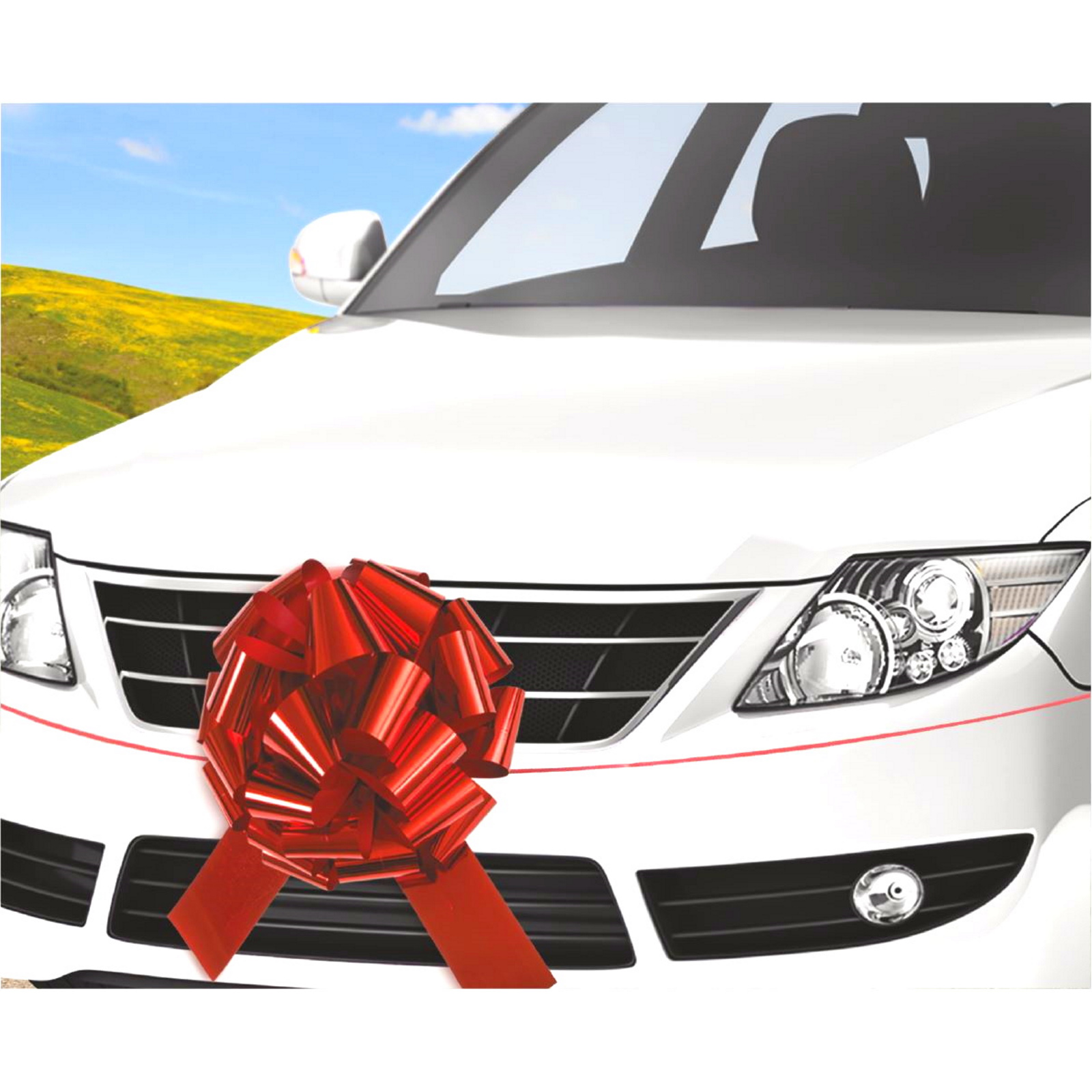 Giant Red Car Bow 45cm