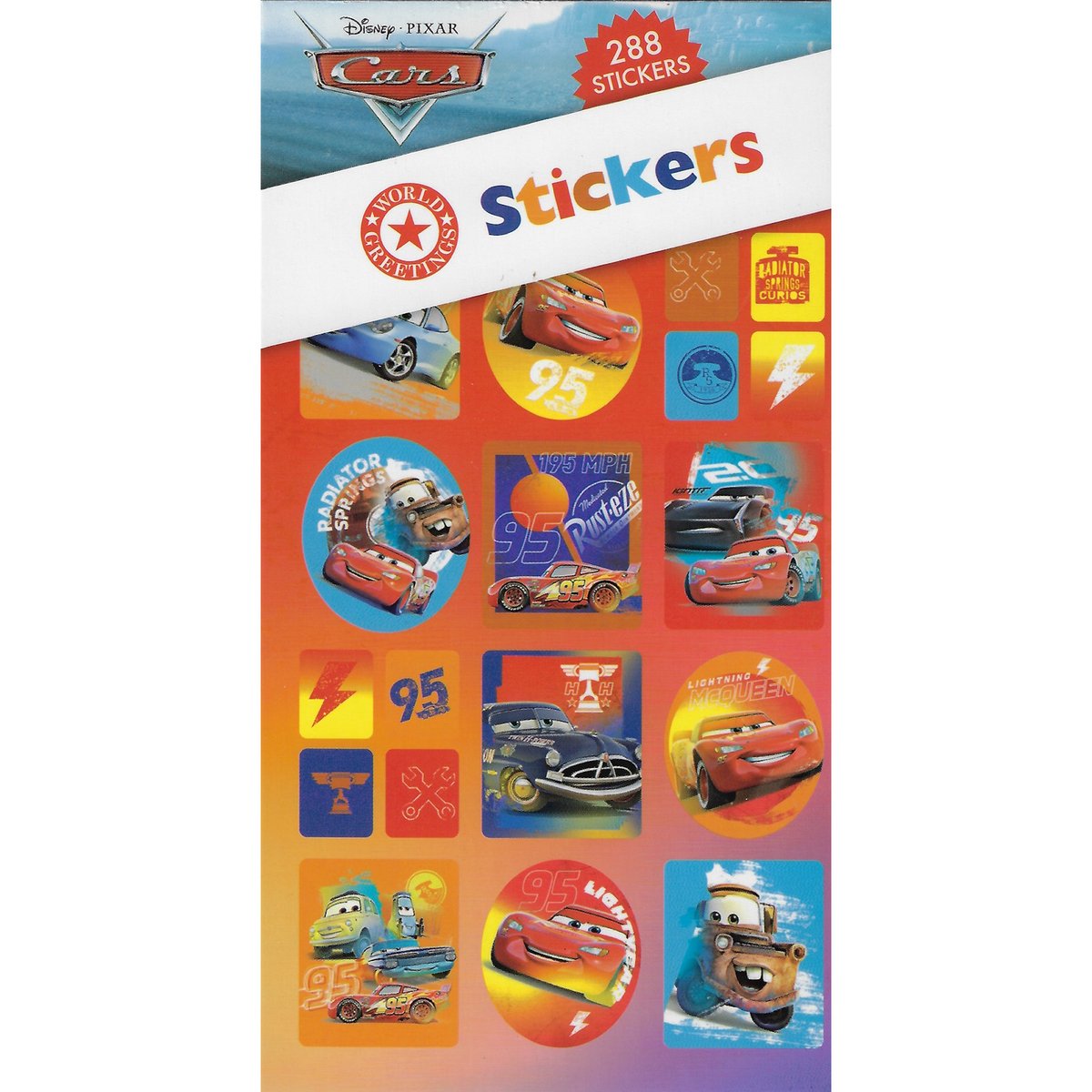 Cars45 Sticker Cars Sticker Book (12 Sheets) | Cars | Boys Birthday Party Supplies ...