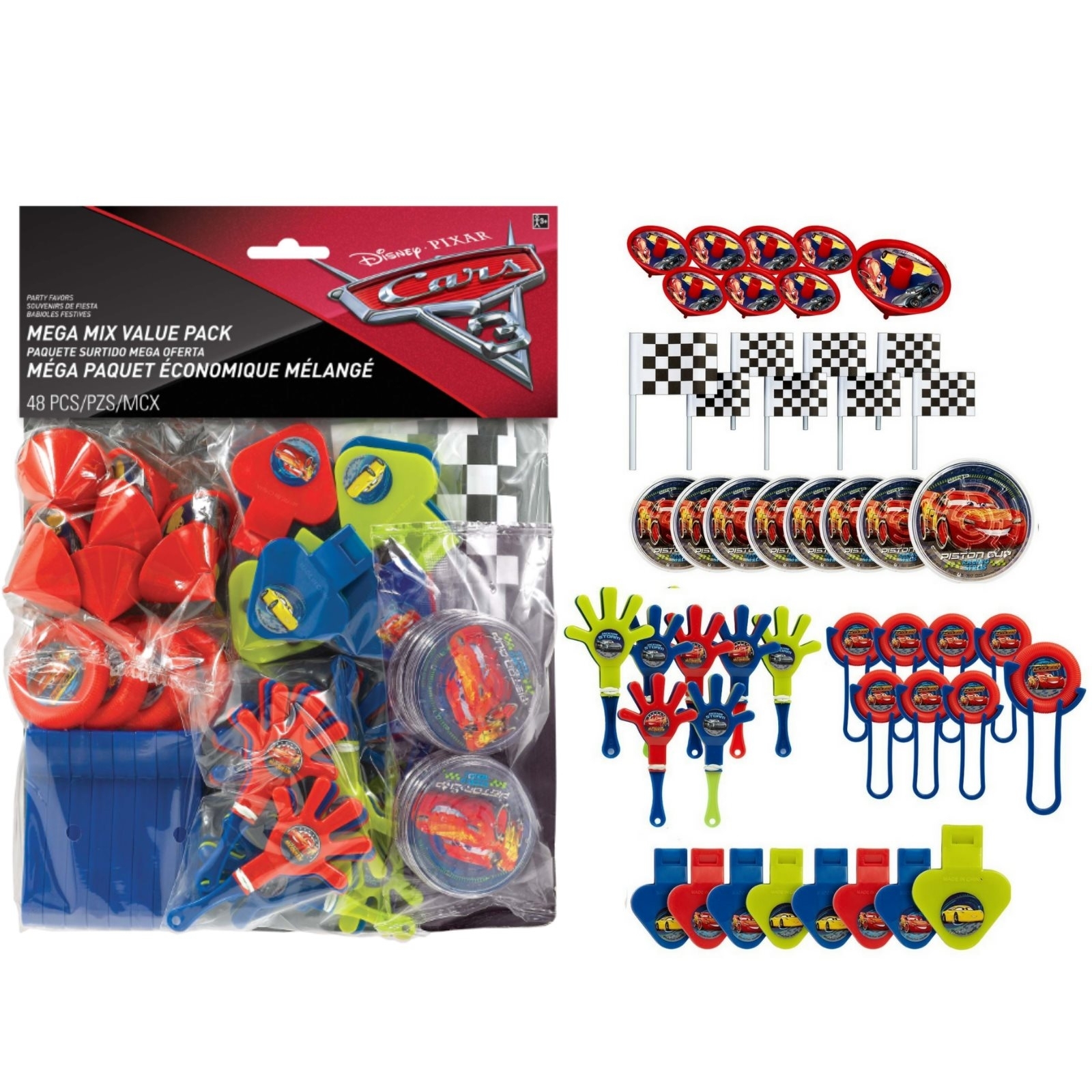 Cars 3 Mega Value Favour Pack (48 Pieces)