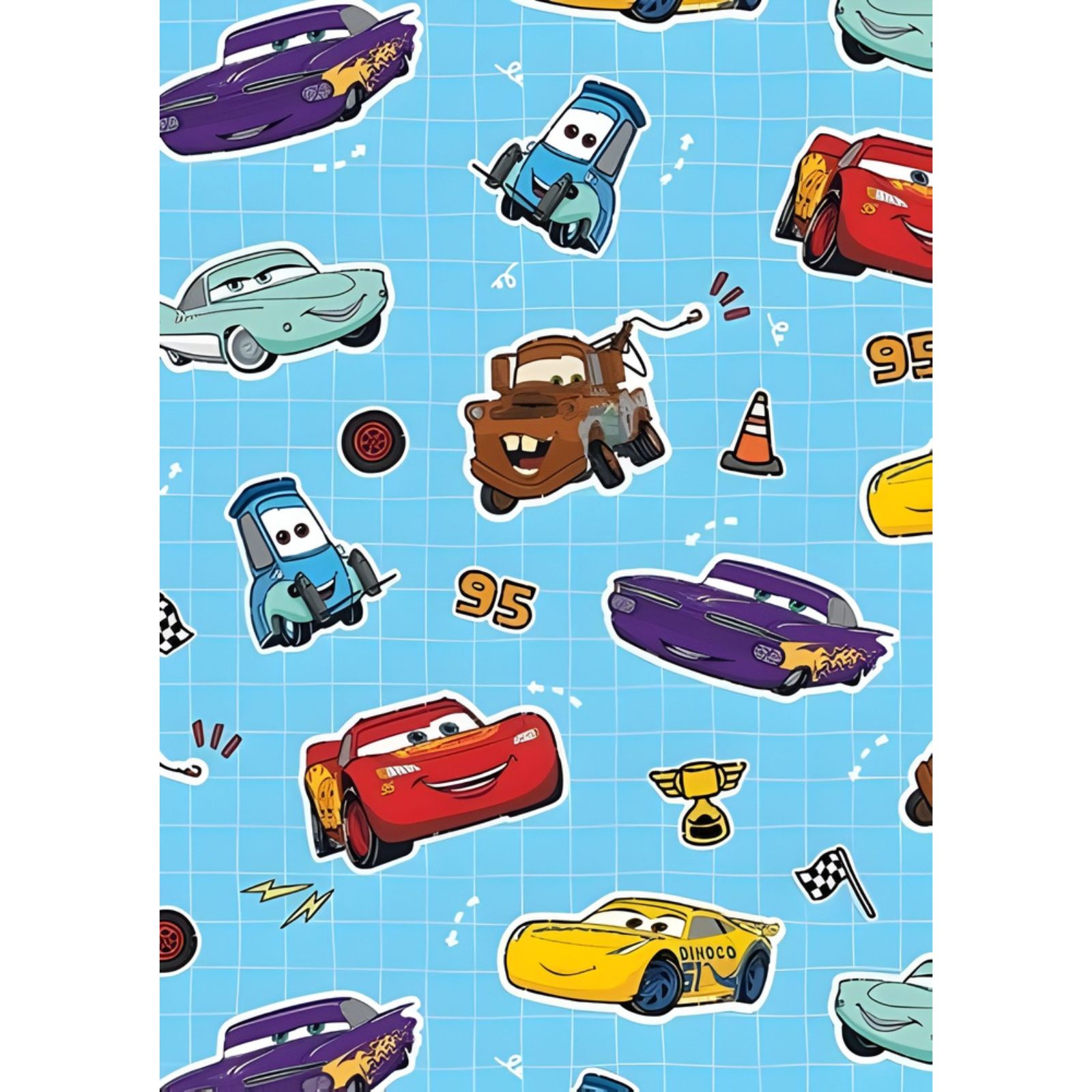Cars Character Wrapping Paper (1 Sheet)