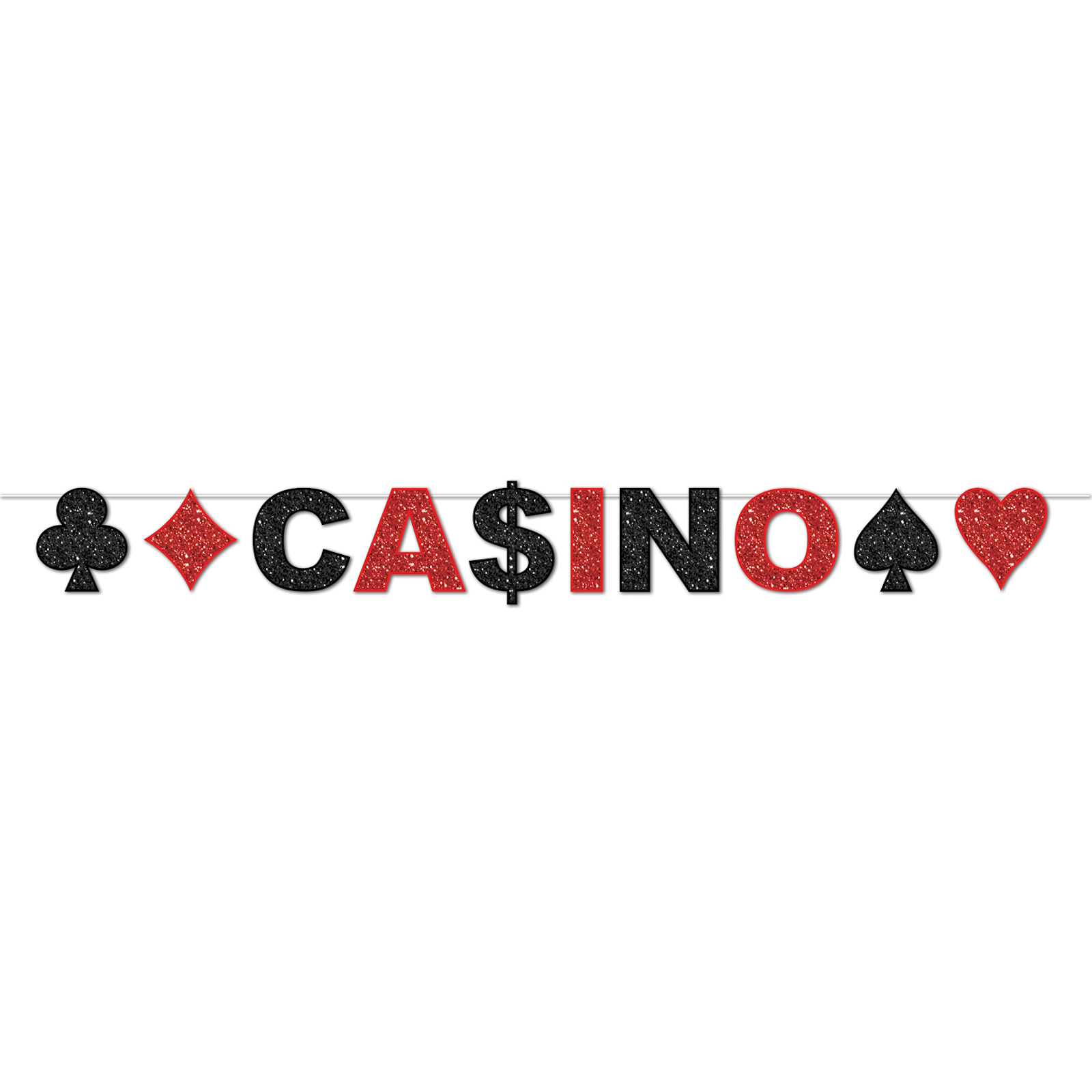 Casino Glittered Banner
