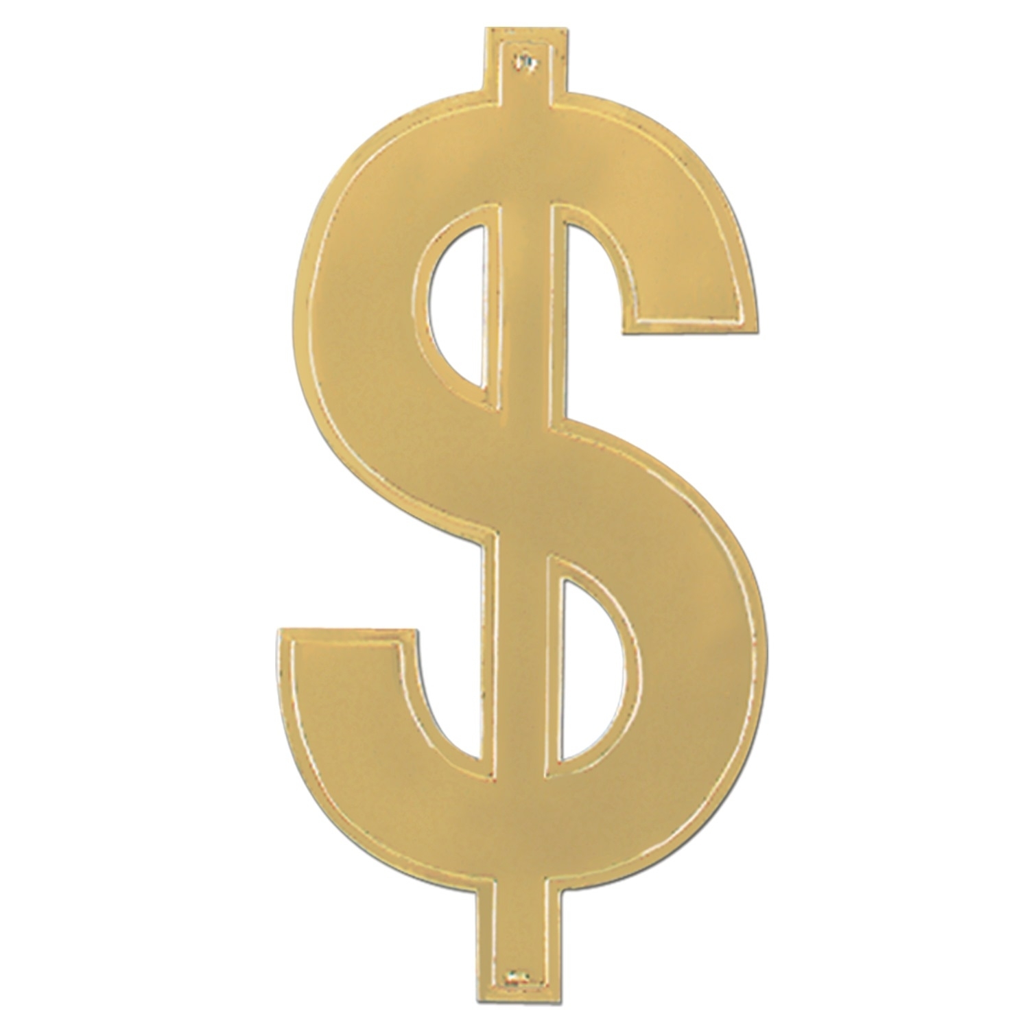 Gold Foil Dollar Sign Cutout Wall Decoration