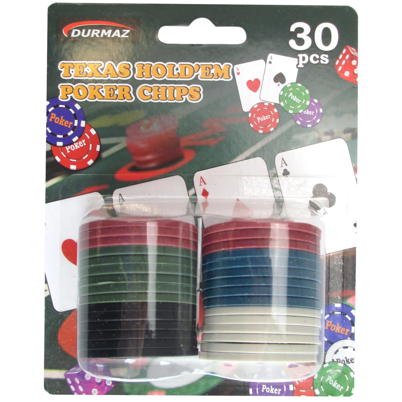 Plastic Poker Chips (Pack of 30)