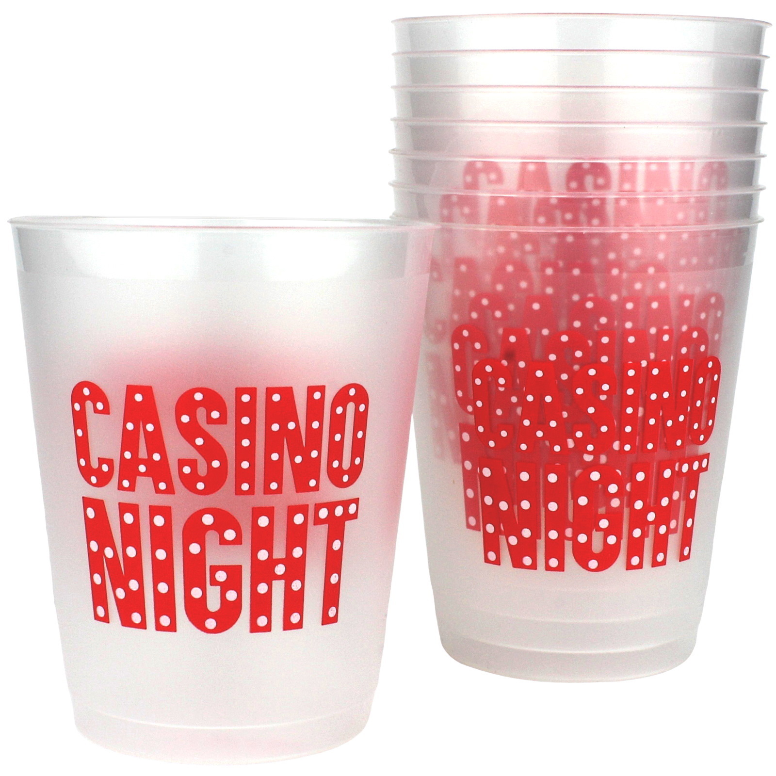 Roll the Dice Casino Night Plastic Cups (Pack of 8)