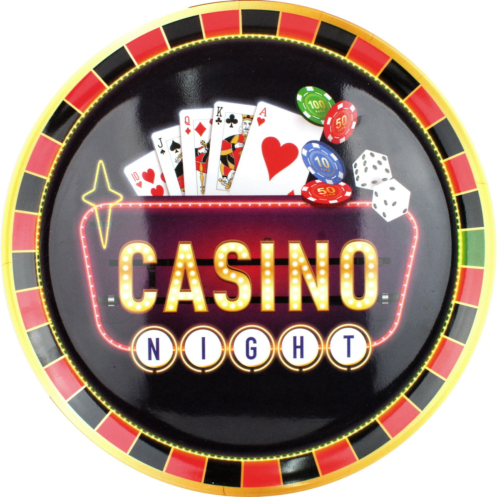 Casino Roll The Dice Round Platter