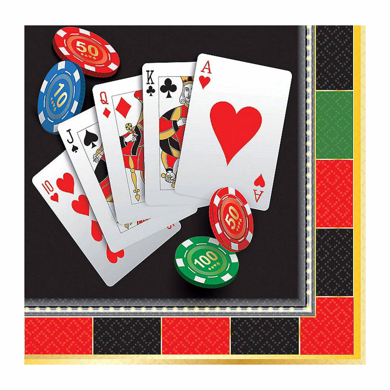 Casino Roll The Dice Small Napkins / Serviettes (Pack of 16)