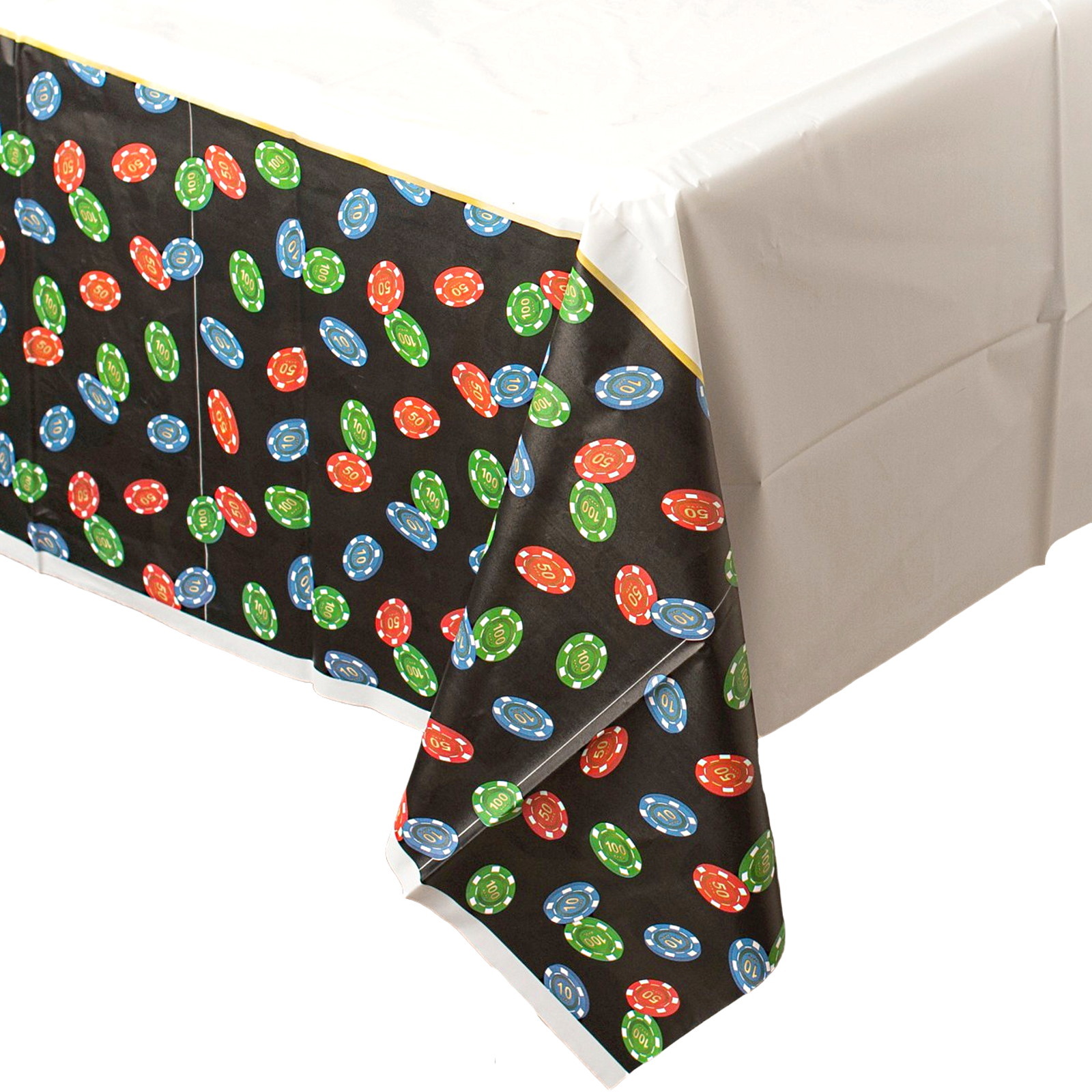 Casino Roll The Dice Plastic Tablecloth Casino Themed Party