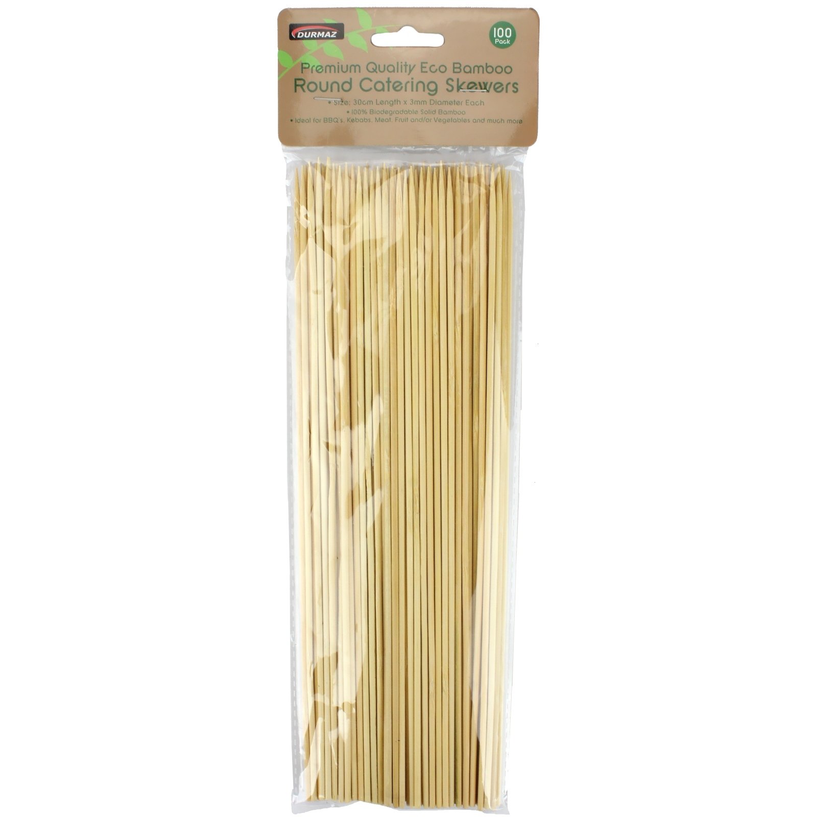 Eco Bamboo Skewers Round 30cm (Pack of 100)