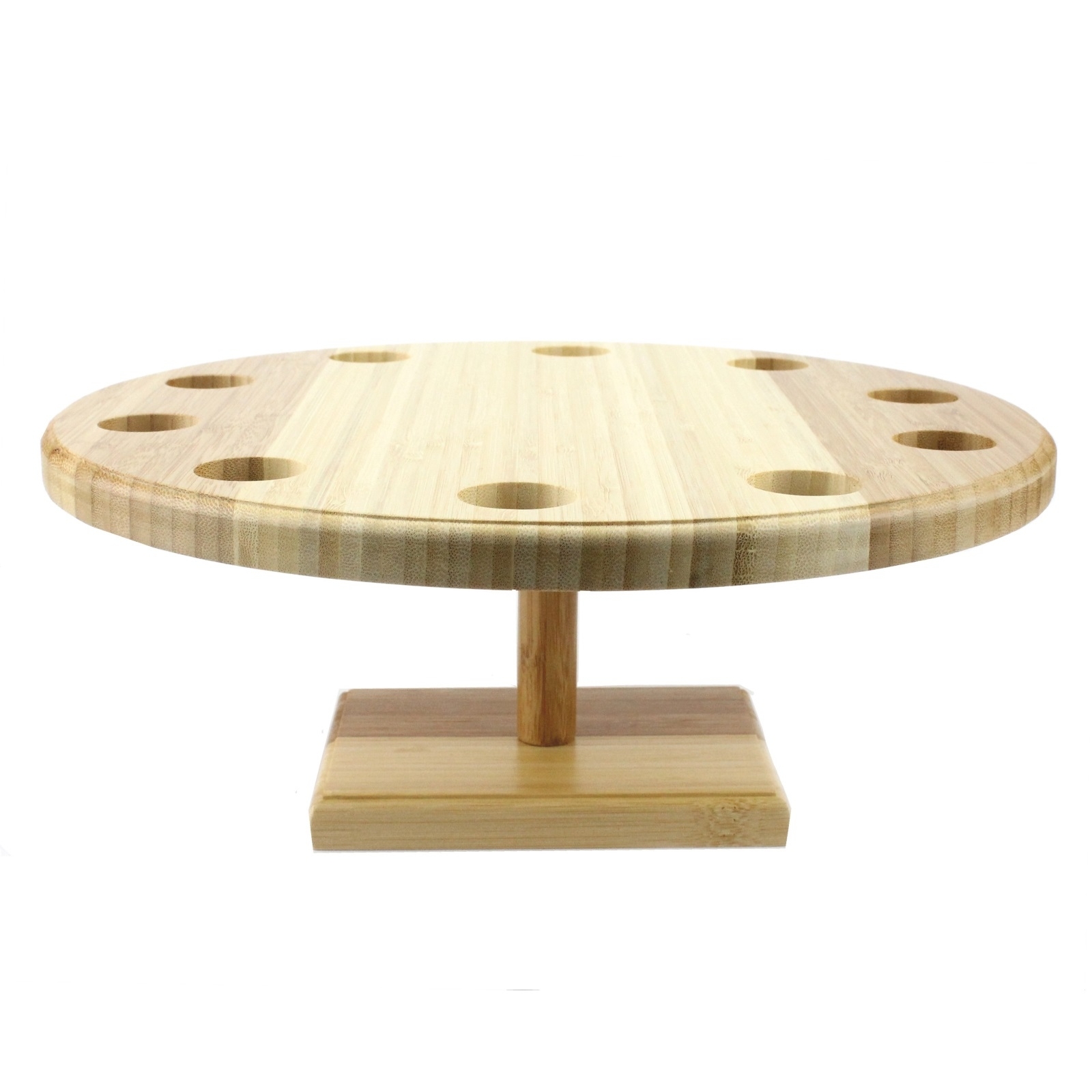 Round Wooden Cone Stand 
