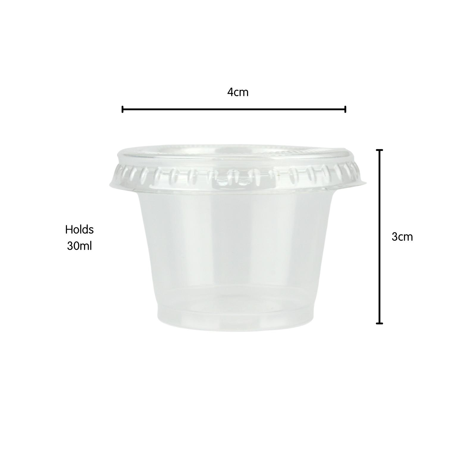 Dressing Containers With Lids 30ml (Pack of 30) Discount Party