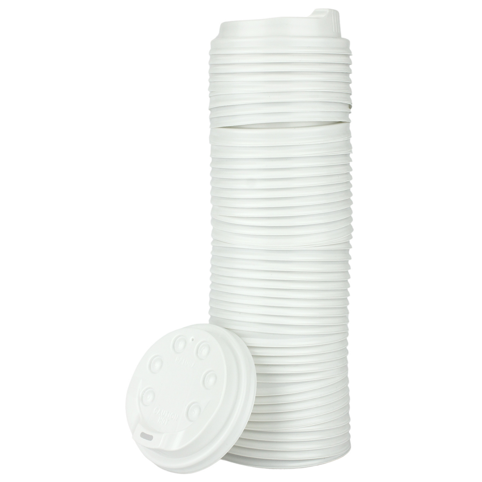 White Coffee Cup Lids for 250ml cups (Pack of 50) 
