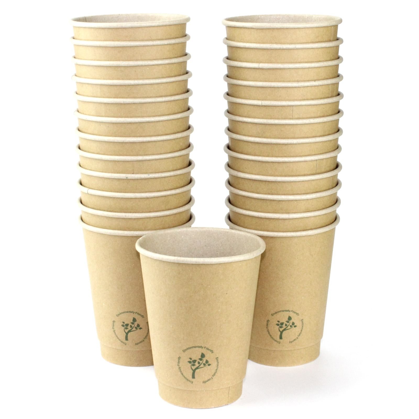 Double Wall Kraft Paper Coffee Cups (Pack of 25)