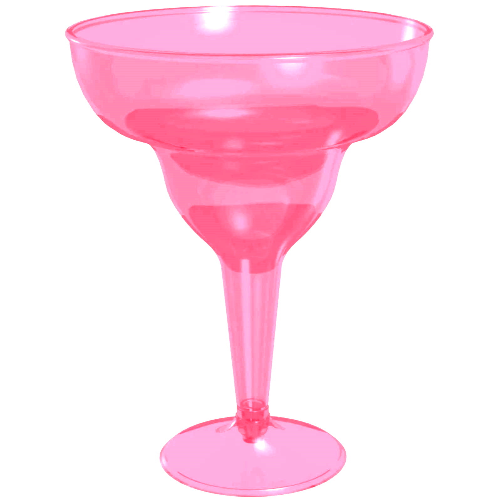 Jumbo Pink Plastic Margarita Glass
