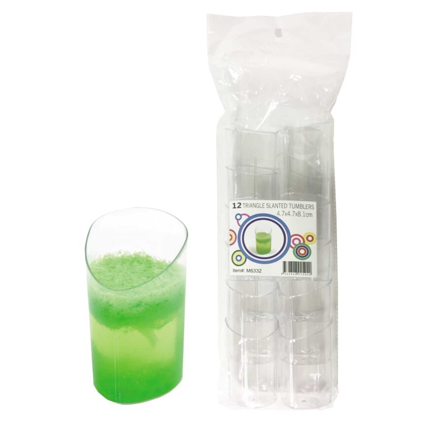 Mini Plastic Triangle Slanted Dessert Cups 100ml (Pack of 12)