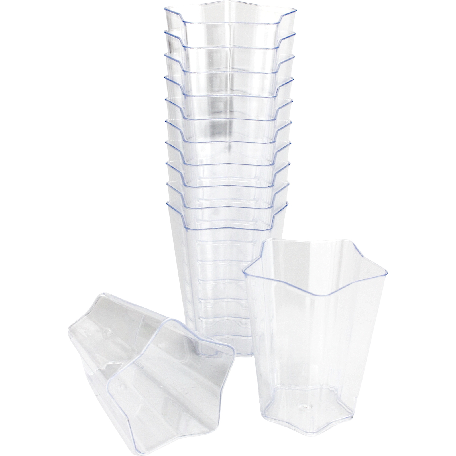 Mini Plastic Star Dessert Cups 6.1cm (Pack of 12)