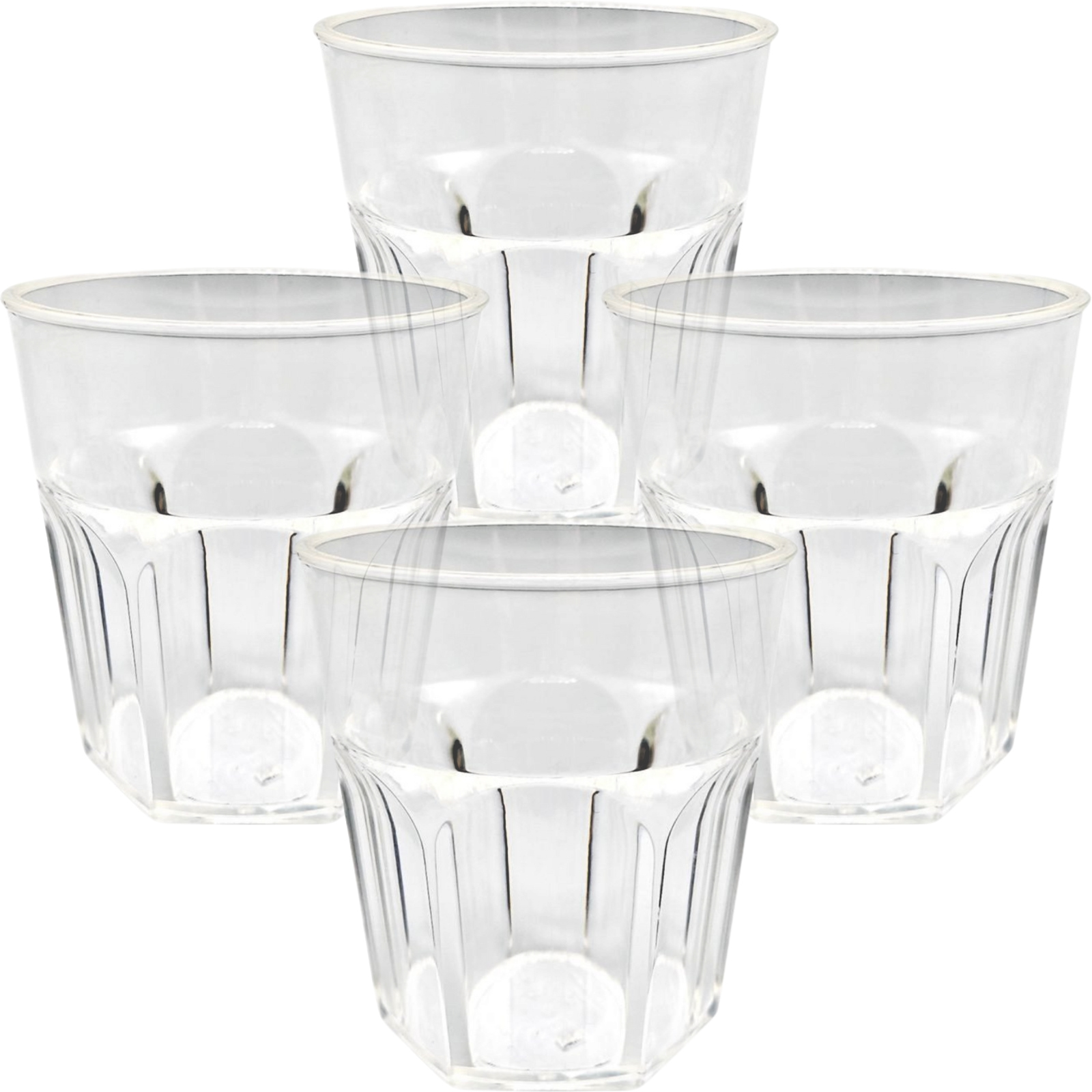 Everyday Home Clear Reusable Tumblers 270ml (Pack of 4)