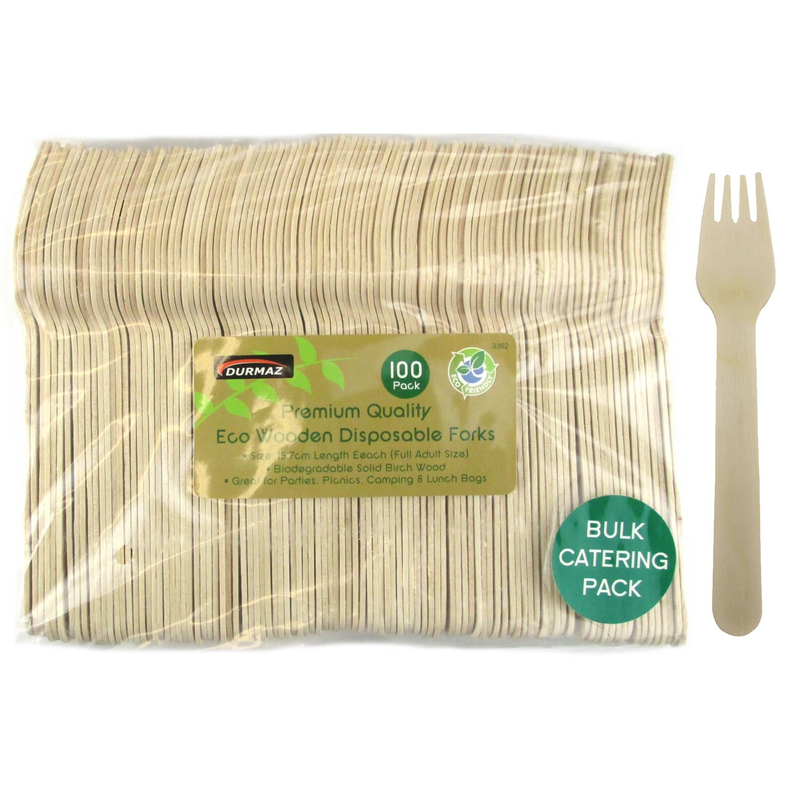 Eco Wooden Forks (Bulk Pack of 100)