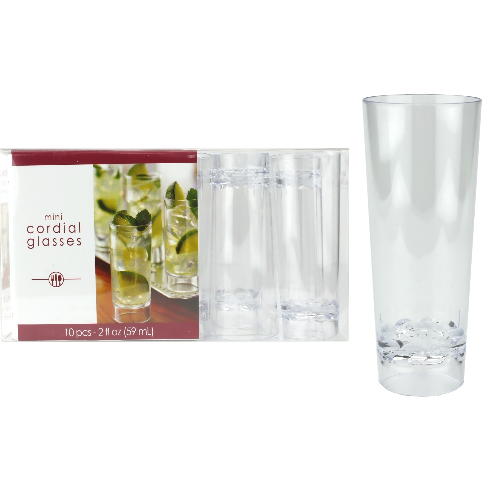 Mini Cocktail Plastic Shot Glasses (Pack of 10)