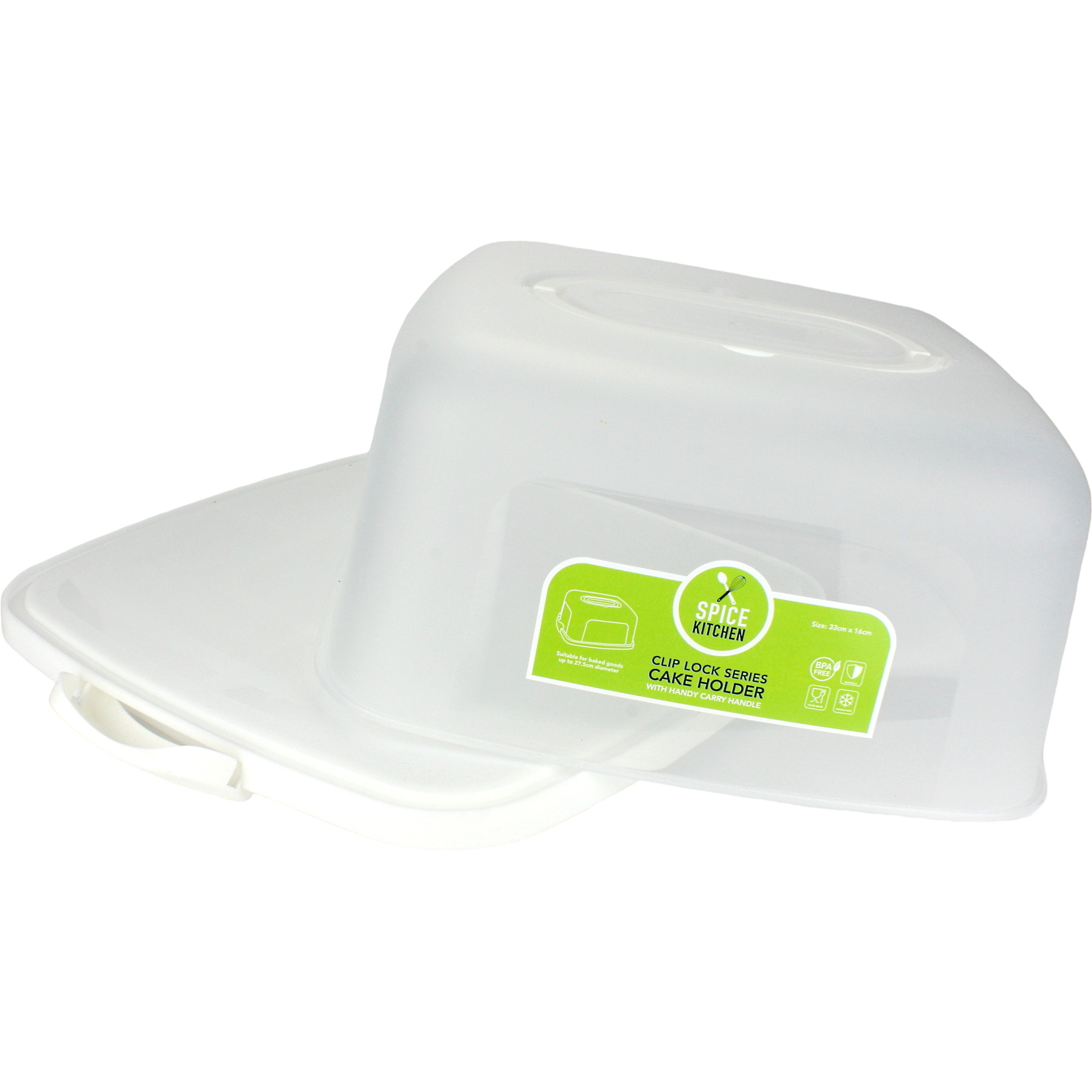 Square Plastic Clip Lock Cake Holder
