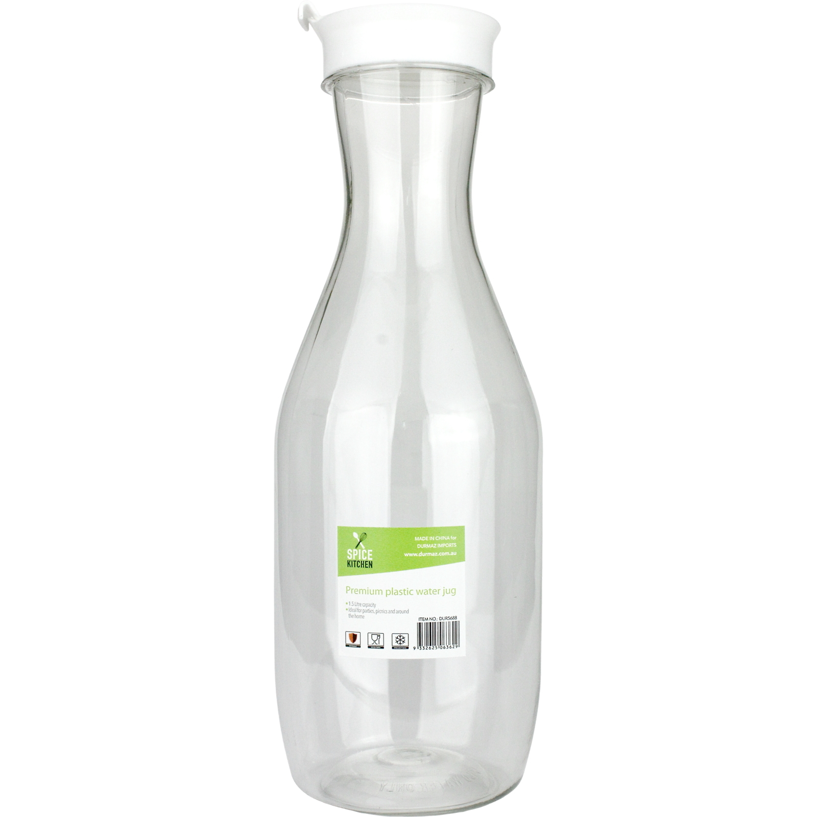 Clear Plastic Water Jug 1.5 Litre