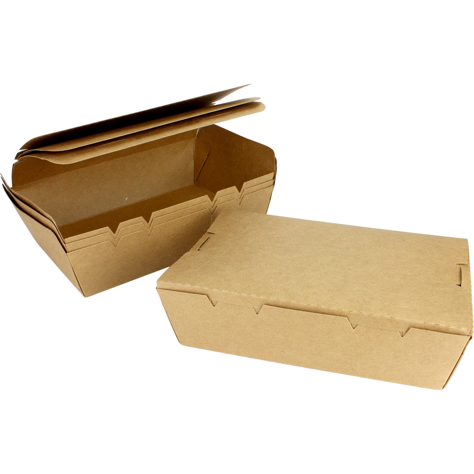 Brown Kraft Paper Food Boxes 20cm x 13.8cm x 5cm (Pack of 4) 