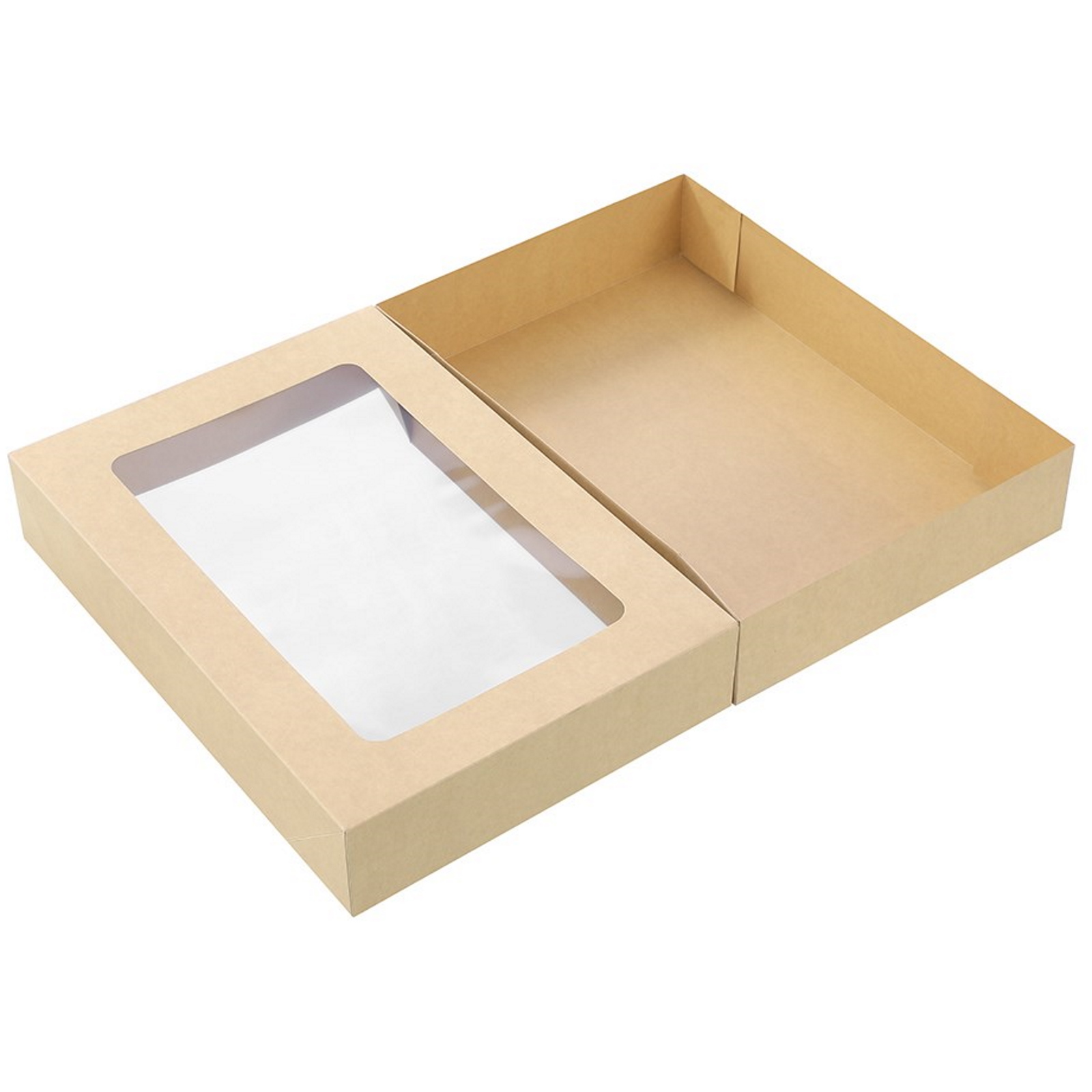 Eco Kraft Grazing Boxes with Lids 45cm x 31cm x 8cm (Pack of 2