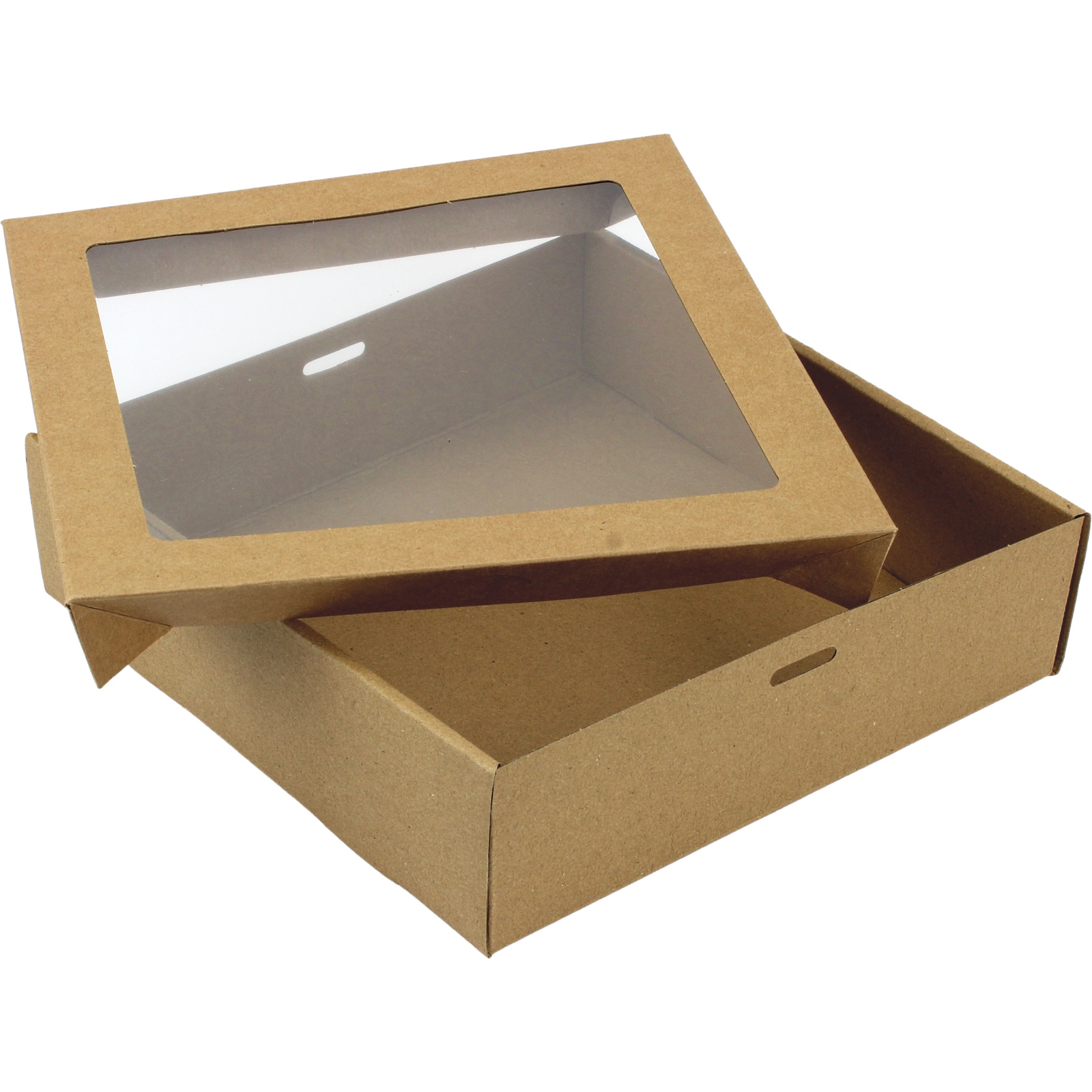 Eco Kraft Grazing Boxes with Lids 22.5cm x 22.5cm x 6cm (Pack of 2