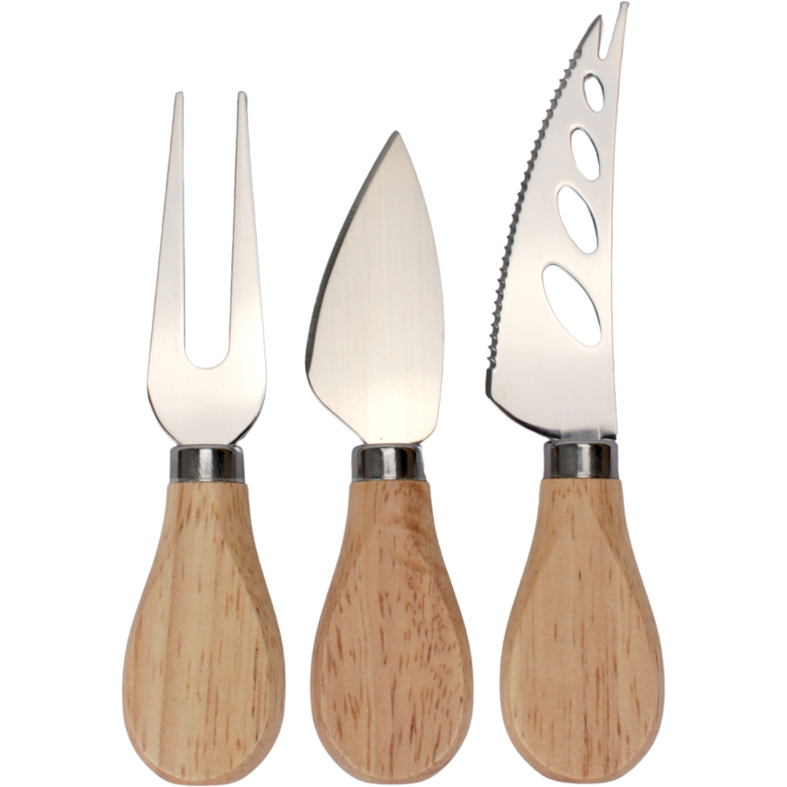 Cheese Knife Set With Wooden Handles (Pack of 3)
