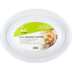 White Plastic Oval Serving Platter 47cm