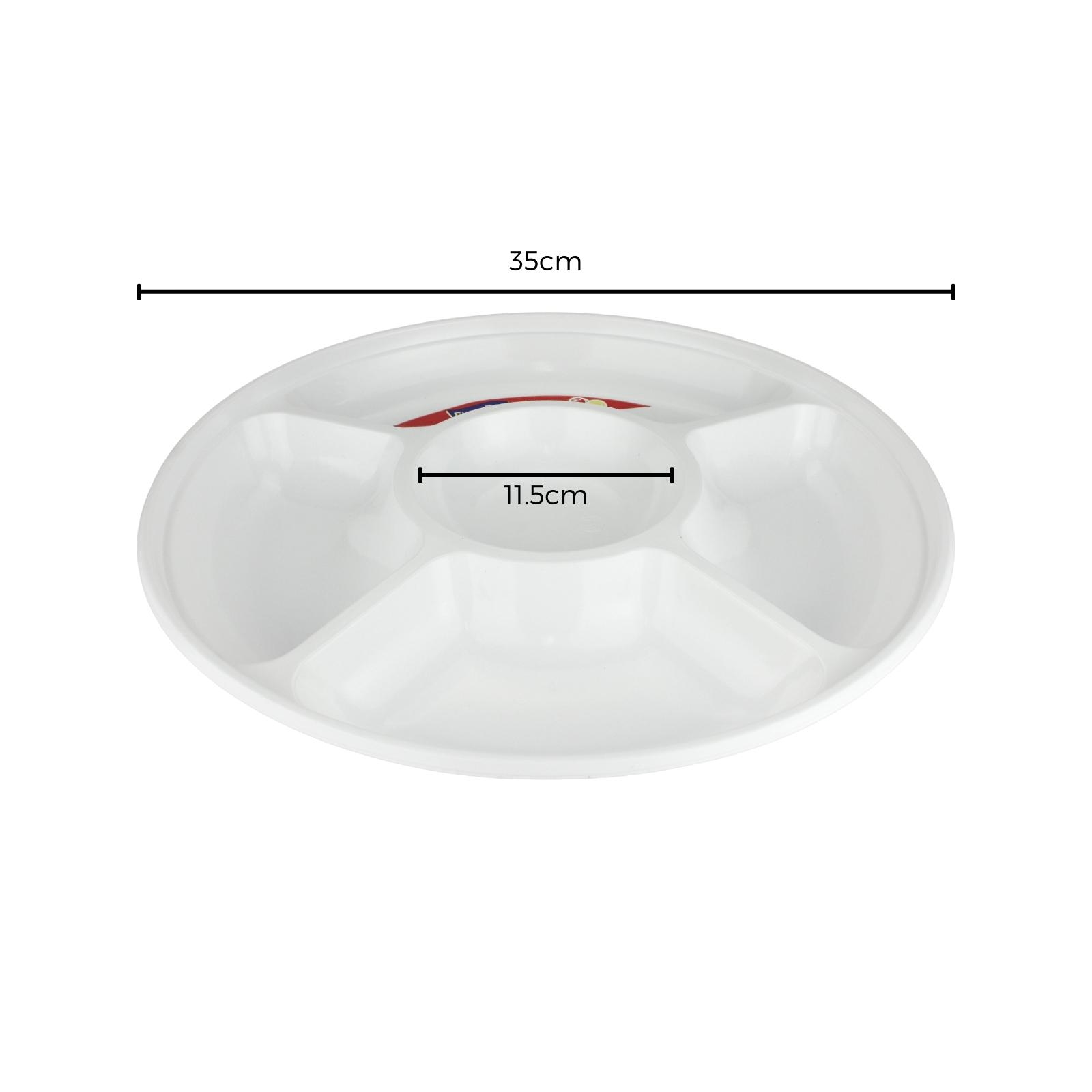 Plastic Chip and Dip Platters 35cm (Pack of 2) Plates, Platters and