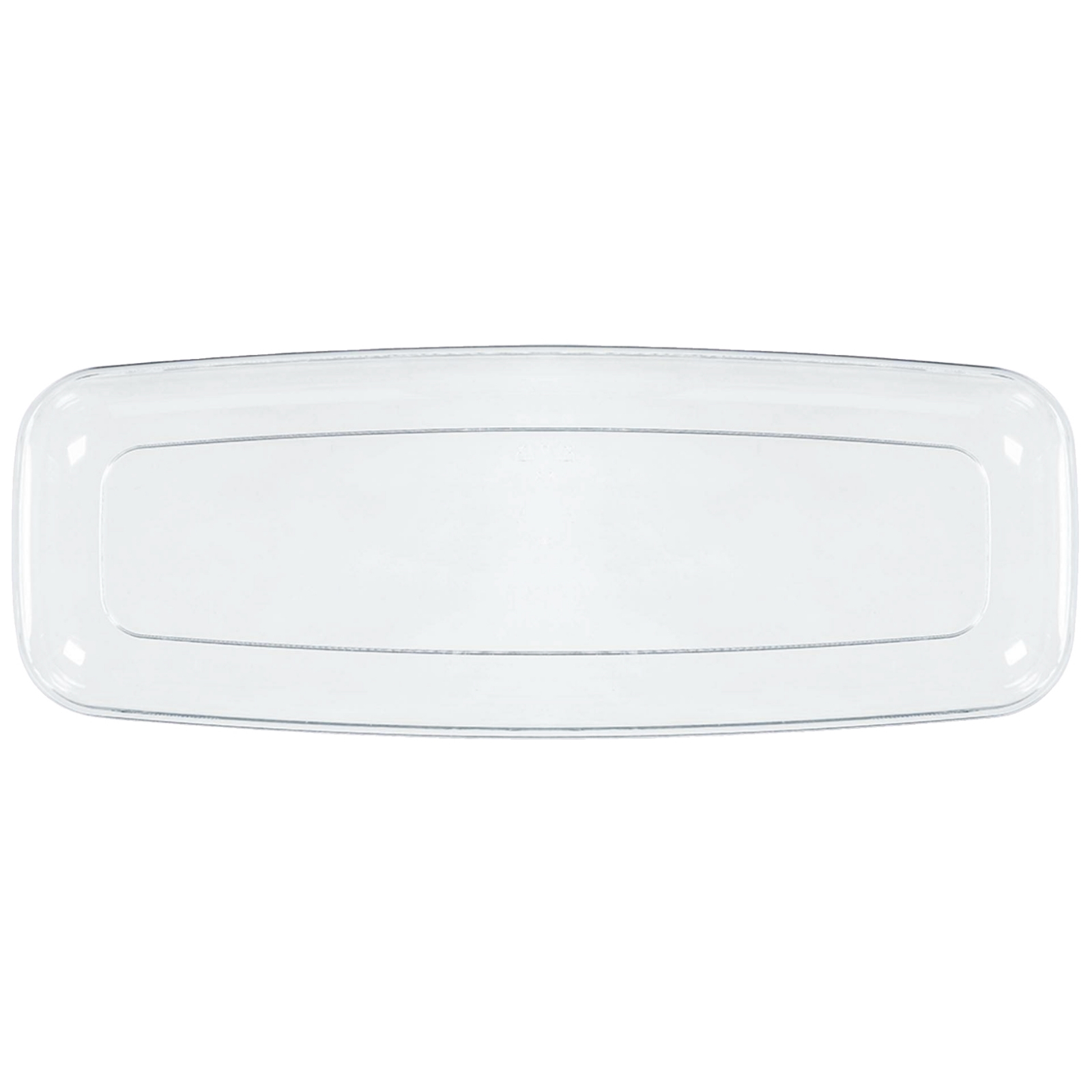 Clear Plastic Rounded Rectangle Platter 44cm