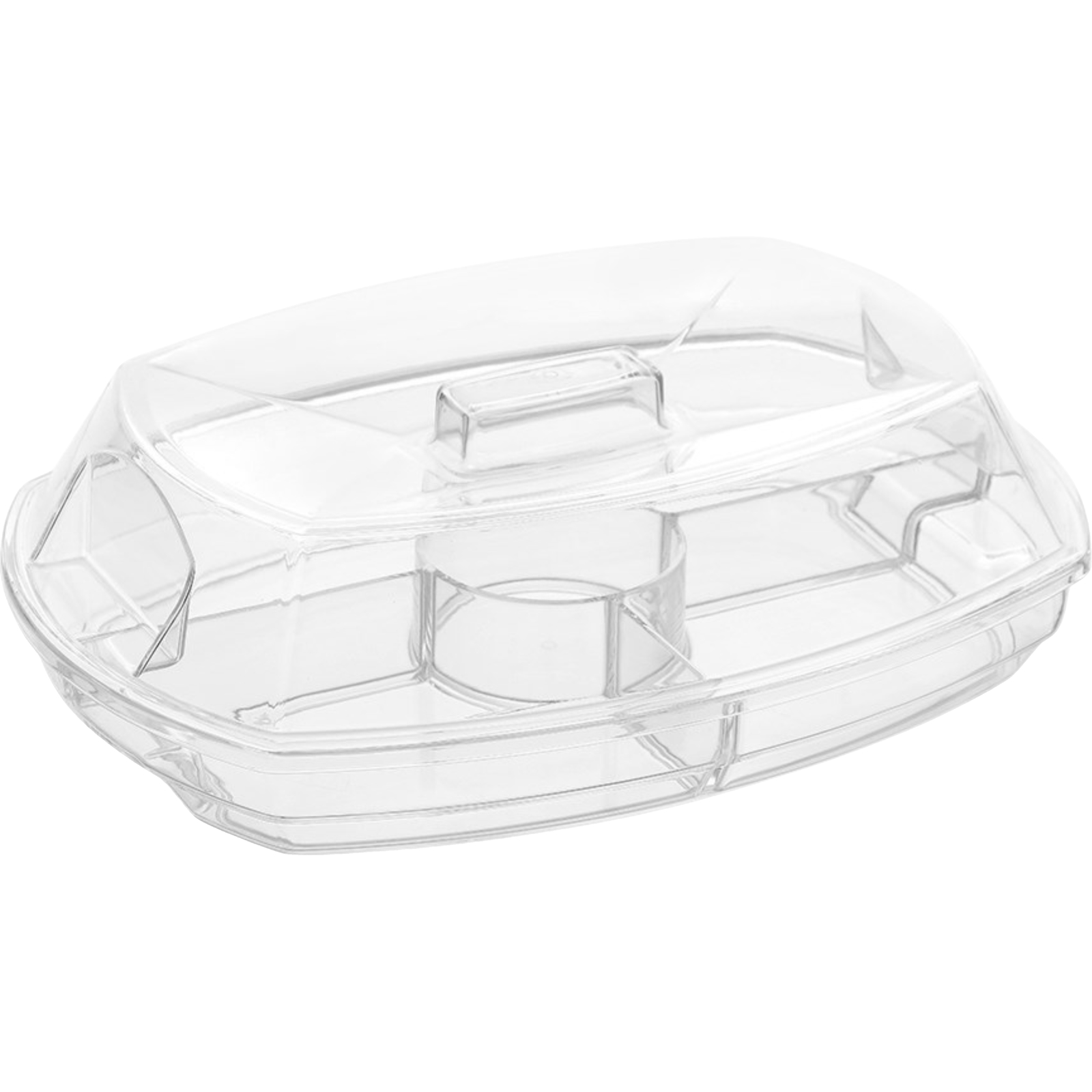 Lemon & Lime Crystal Chilled Serving Platter With Lid